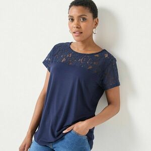 Rövid ujjú csipkés póló kép