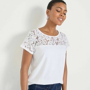 Rövid ujjú csipkés póló kép