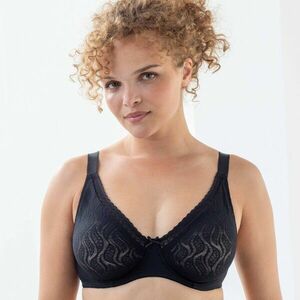 Merevítős, kétszínű hatású, rugalmas csipke karcsúsító melltartó kép