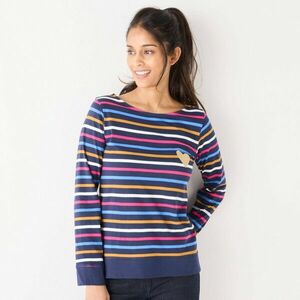 Csíkos hosszú ujjú póló szívecskés folttal kép