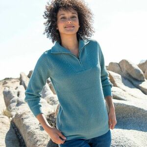 Cipzáras állógalléros pulóver, sima mintával kép