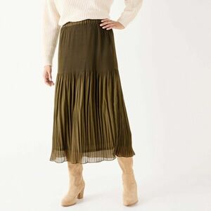 Egyszínű voile rakott szoknya, magasabb alkatoknak kép