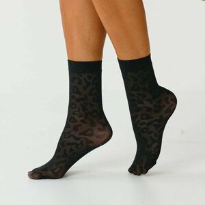 40 DEN leopárdmintás bokazokni kép