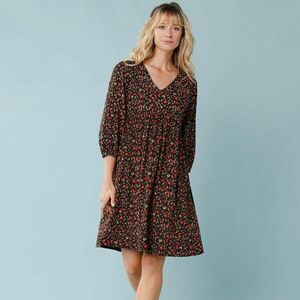 3/4 ujjú, mintás ruha, apró termetűeknek kép