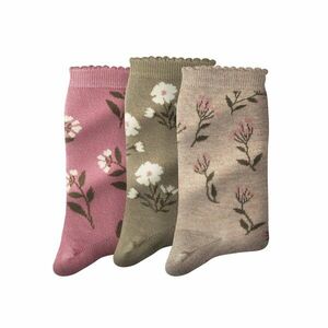 3 pár virágmintás zokni szett kép