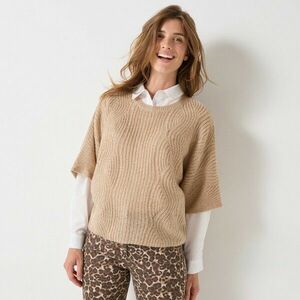 Pulóver denevérujjakkal, könyökig érő kép