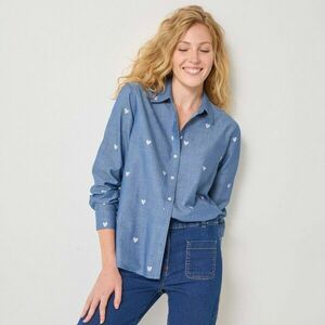 Szívmintás ing, chambré anyagból kép