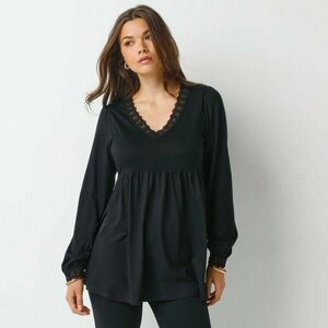 Tunika csomózott csipke részletekkel kép