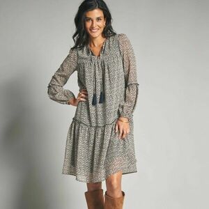 Bővített voile ruha mintával kép