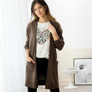 Hosszú pulóver kapocs nélkül kép