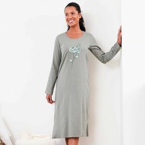 darabos hosszú hálóing szett rózsaszín mintával kép