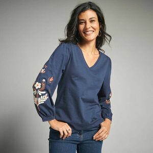 Hímzett hosszú ujjú póló kép