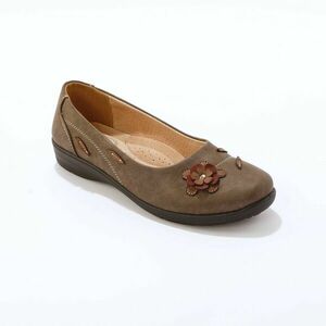 Kényelmes balerinacipők virágmintás applikációval kép