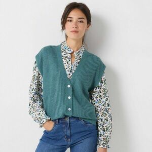 Egyszínű mintás mellény kép