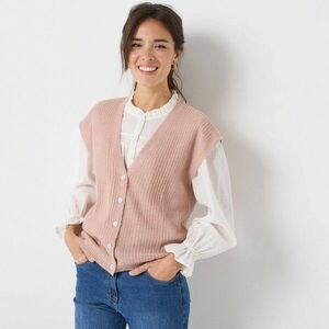 Egyszínű mintás mellény kép