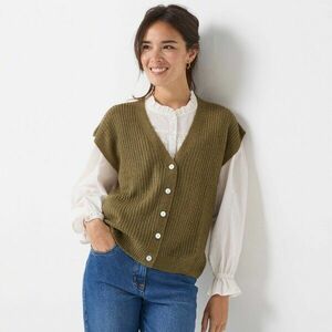 Egyszínű mintás mellény kép