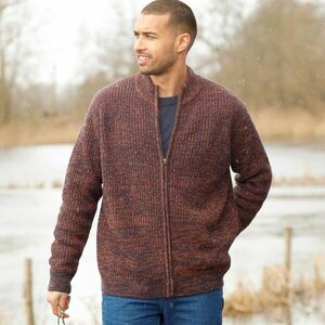 Kétirányú cipzáras pulóver, 30% gyapjú kép