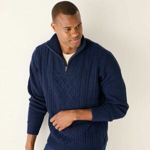 Magas nyakú pulóver cipzárral kép