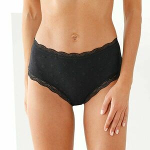 3 pár magas derekú maxi bugyi szett, rugalmas, pamut és csipke kép