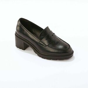 Bőr mokaszin sarokkal kép