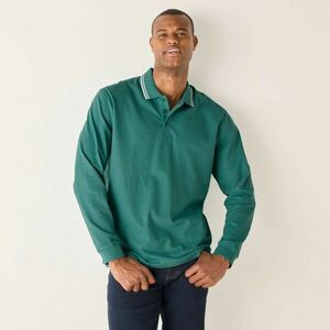 Csíkos galléros pólóing hosszú ujjal kép