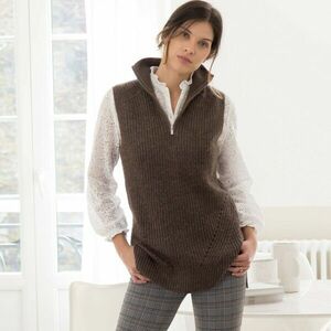 Tunika mellény állógallérral és cipzárral kép