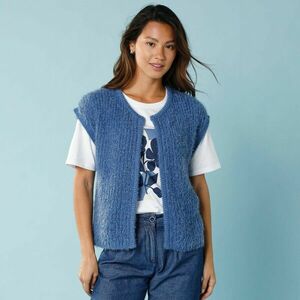 Kötött mellény szőrmével, apró alakért kép