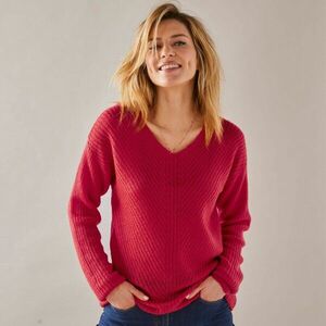 V-nyakú pulóver kép