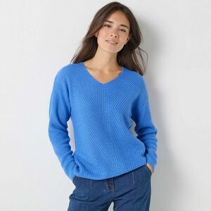 V-nyakú pulóver kép