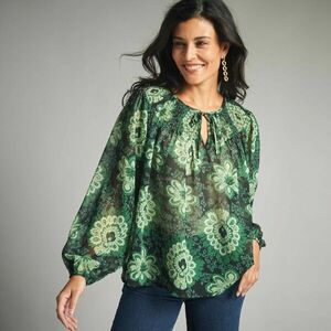 Fóliás blúz mintával kép