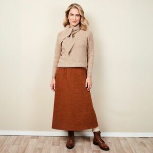 Kötött pulóver sálgallérral kép