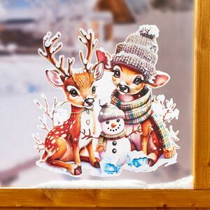 Ablakkép Szarvas & hóember kép
