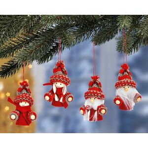 4 db karácsonyi dísz Téli család kép