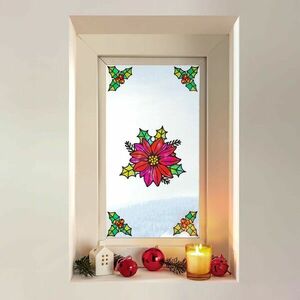 4 db karácsonyi ablakmatrica kép