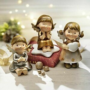 3 db dekoratív figura Angyalka szettben kép