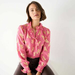 Blúz fodros és arany mintával kép