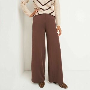 Széles jersey nadrág rugalmas derékkal kép