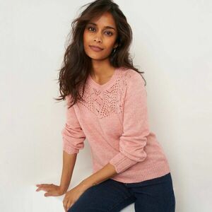 Pulóver áttört mintával kép