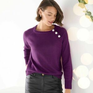 Pulóver dekoratív bizsukkal a vállán kép