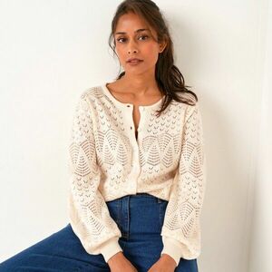 Kardigán fűzőlyukakkal kép