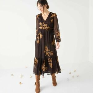 Midi fodros ruha mintával kép