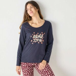 Hosszú ujjú pizsamafelső gyönyörű középnyomattal kép