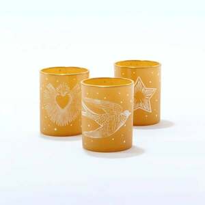 3 darabos üveg mécsestartó készlet kép