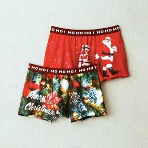 2 darabos karácsonyi mintás boxeralsó szett kép