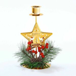 Gyertyatartó csillaggal és gallyal kép