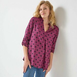 Hosszú krepp blúz pöttyös mintával kép