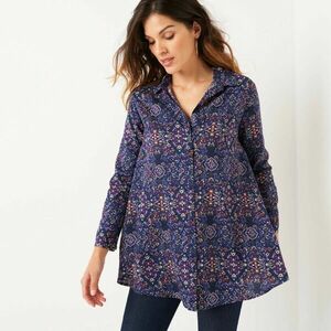 Bővülő tunika gombokkal, mintával kép