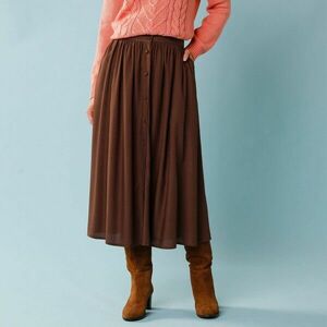 Midi szoknya gombokkal, kisebb alakra kép