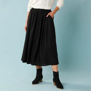 Midi szoknya gombokkal, kisebb alakra kép