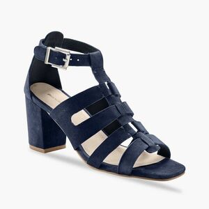 Magassarkú szandál, bőr, fekete kép